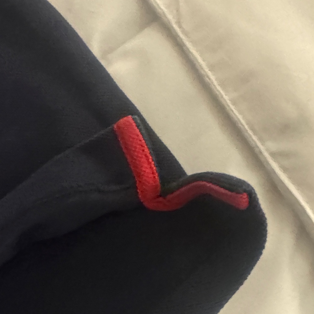Carolina Herrera Men's Dark Blue Polo with Red Accents - Picture 7 of 10